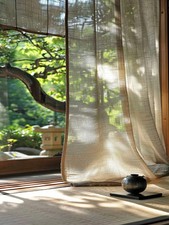 Tenda trasparente in voile di